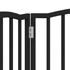 Kép 8/9 - Fekete nyárfa 3 paneles összecsukható kutyakapu 150 cm