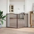 Kép 3/9 - Barna nyárfa 2 paneles összecsukható kutyakapu 160 cm
