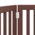 Kép 8/9 - Barna nyárfa 3 paneles összecsukható kutyakapu 150 cm