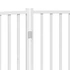 Kép 8/9 - Fehér tömör fenyőfa 3 paneles összecsukható kutyakapu 150 cm