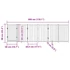 Kép 11/11 - Fehér tömör fa 6 paneles összecsukható kutyakapu ajtóval 300 cm