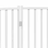 Kép 8/9 - Fehér tömör fenyőfa 2 paneles összecsukható kutyakapu 160 cm