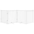 Kép 3/11 - Fehér tömör fa 4 paneles összecsukható kutyakapu ajtóval 320 cm