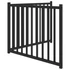 Kép 5/9 - Fekete tömör fenyőfa 2 paneles összecsukható kutyakapu 160 cm