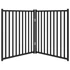 Kép 4/9 - Fekete tömör fenyőfa 2 paneles összecsukható kutyakapu 160 cm
