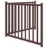 Kép 5/9 - Barna tömör fenyőfa 2 paneles összecsukható kutyakapu 160 cm