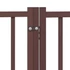 Kép 9/11 - Barna tömör fa 4 paneles összecsukható kutyakapu ajtóval 320 cm