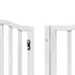 Kép 11/11 - Fehér nyárfa 9 paneles összecsukható kutyakapu ajtóval 450 cm