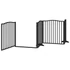 Kép 5/11 - Fekete nyárfa 6 paneles összecsukható kutyakapu ajtóval 480 cm