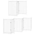 Kép 3/11 - Fehér nyárfa 9 paneles összecsukható kutyakapu ajtóval 450 cm
