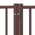 Kép 8/11 - Barna nyárfa 9 paneles összecsukható kutyakapu ajtóval 450 cm