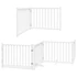 Kép 3/11 - Fehér nyárfa 6 paneles összecsukható kutyakapu ajtóval 480 cm