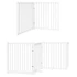 Kép 3/11 - Fehér nyárfa 6 paneles összecsukható kutyakapu ajtóval 480 cm