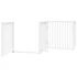 Kép 5/11 - Fehér nyárfa 6 paneles összecsukható kutyakapu ajtóval 480 cm