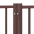 Kép 8/11 - Barna nyárfa 6 paneles összecsukható kutyakapu ajtóval 480 cm