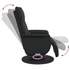 Kép 8/11 - Fekete műbőr dönthető masszázsfotel lábtartóval